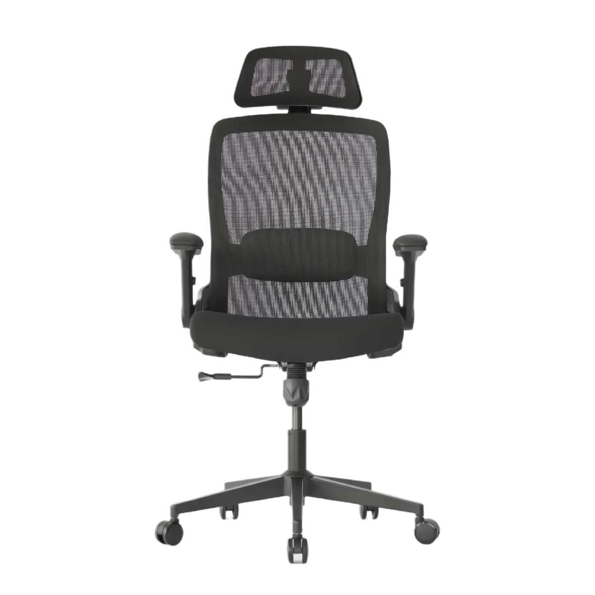 VALOUR ergonomic chair in black, front view