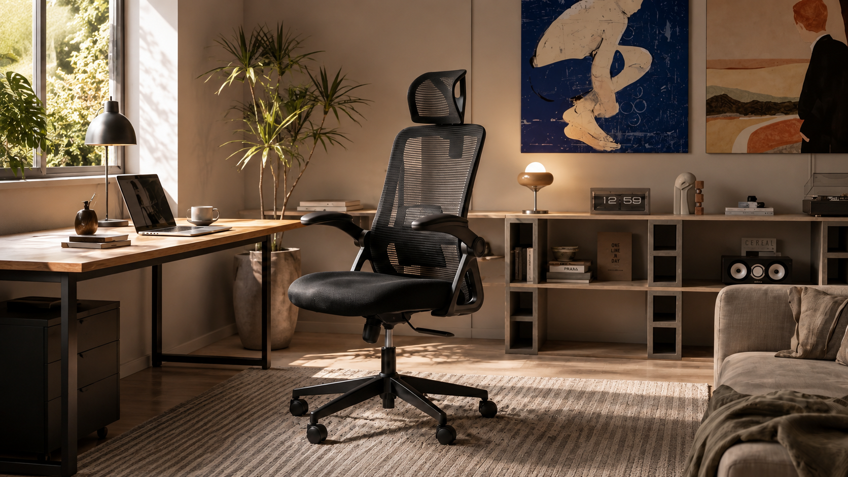 CAPTAIN ergonomic chair in an everyday workspace
